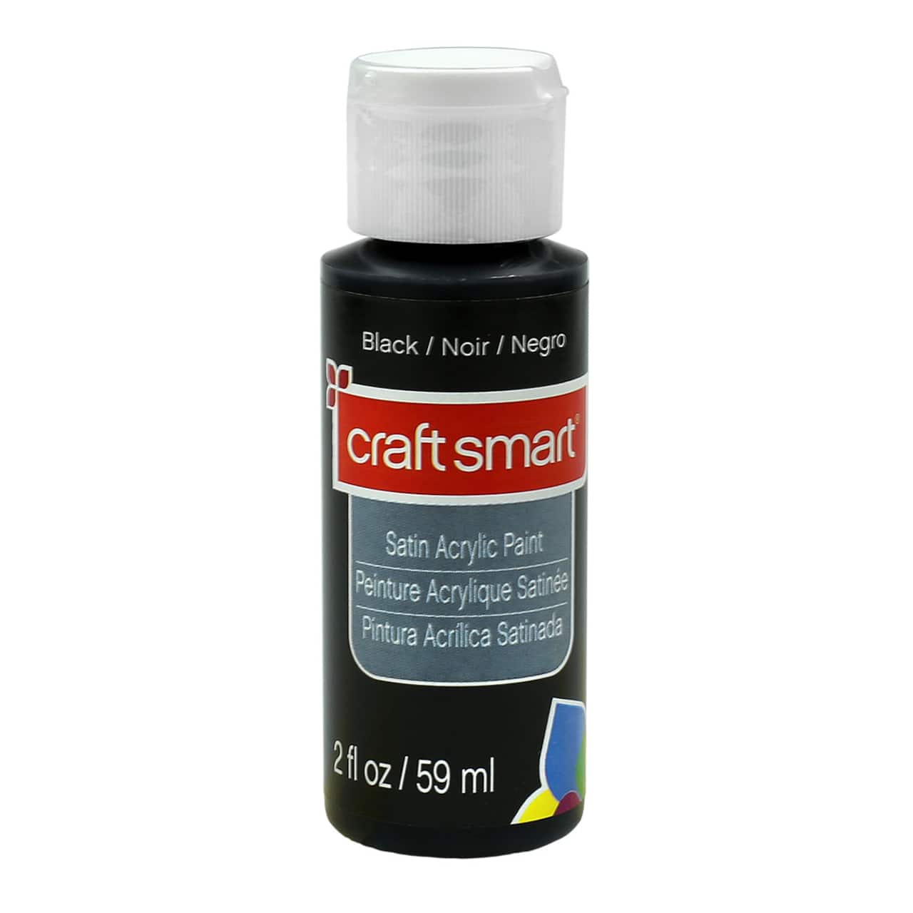 12 Pack: Black Satin Acrylic Paint by Craft Smart®, 2oz.